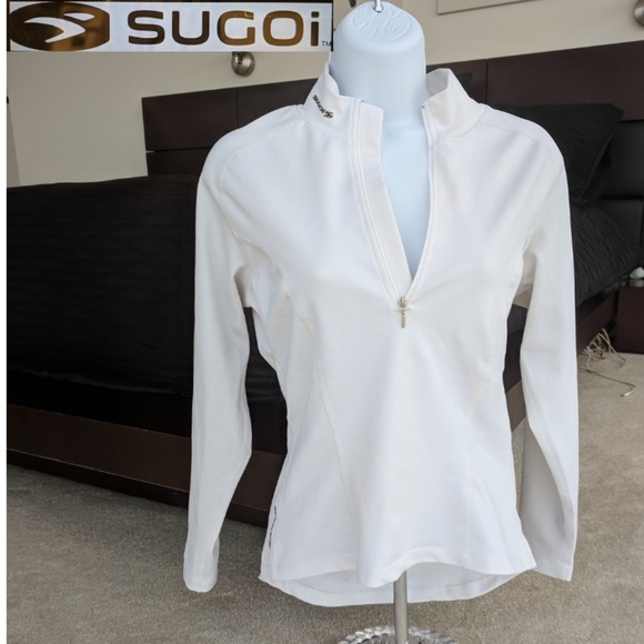 lululemon athletica Tops - White athletic zip top XS